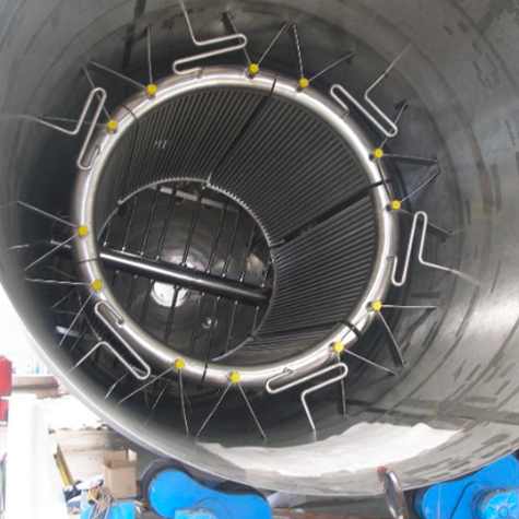 Fermenteur Colonne à bulle 520 m3 avec 600 m2 de surface d’échange par échangeur tubulaire poli