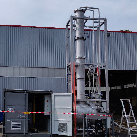 Skid distillation